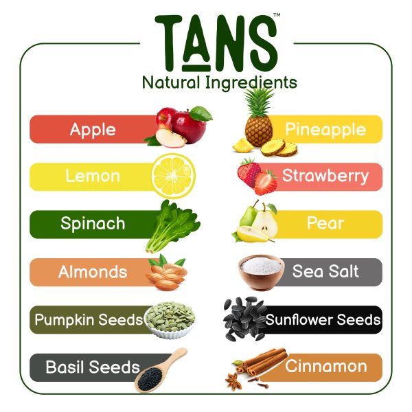 Aids restoration of exhausted muscles and fuels body with energy. TANS Rawblends helps achieve 5 A Day goal.