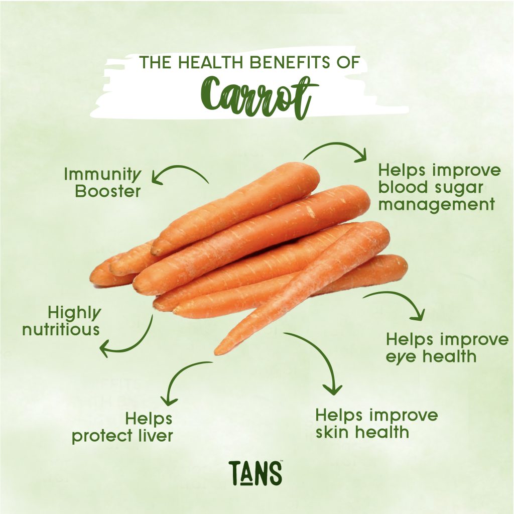 Carrots are a great thing to eat because they not only are rich in nutrients but keep you full with all the fibre they have