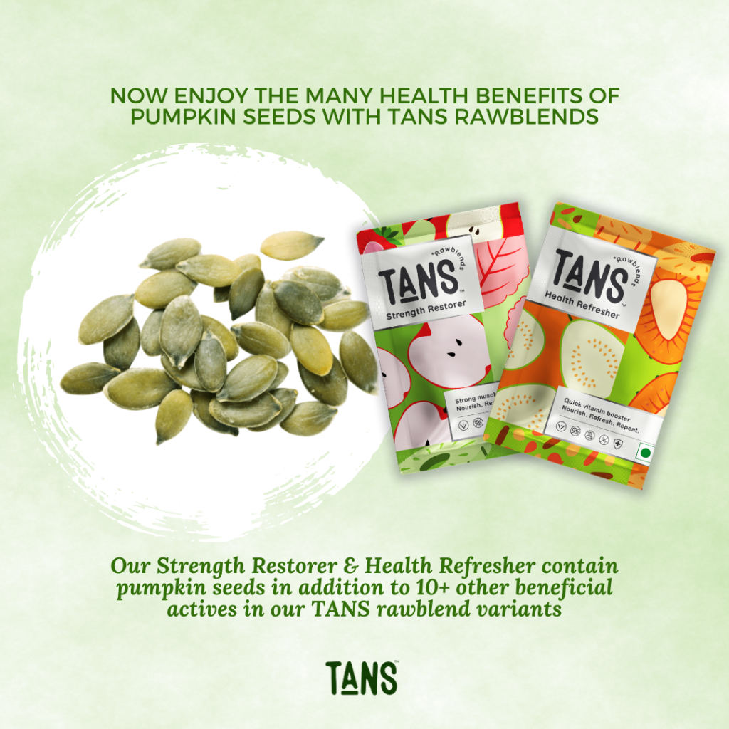 The pumpkin seeds are small but packed full of nutrients. Eating a small amount can provide you with healthy fats, magnesium, and zinc