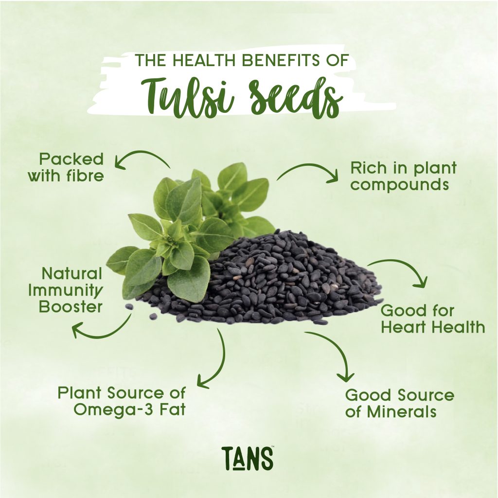 Basil Seeds are also known as Tukmaria or Sabja seeds. These are the seeds for growing a basil plant, don’t get confused as these have been consumed since ancient times.