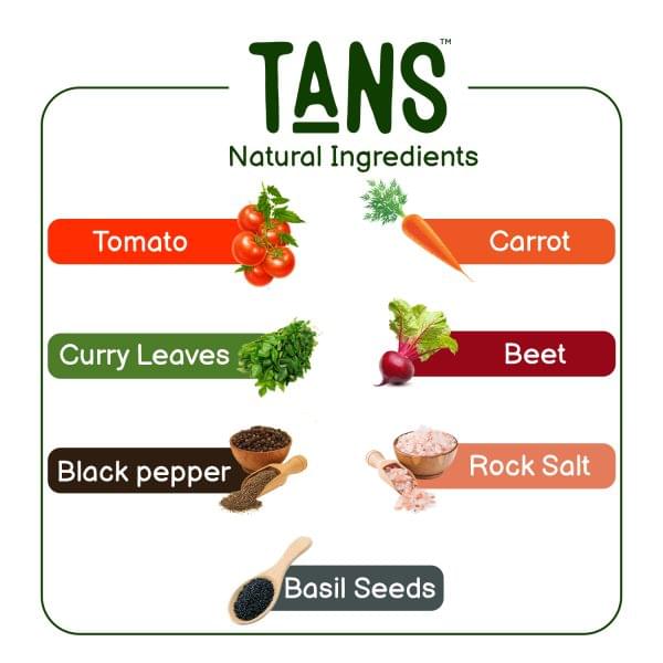 TANS NI rawblends focusing on packaging.